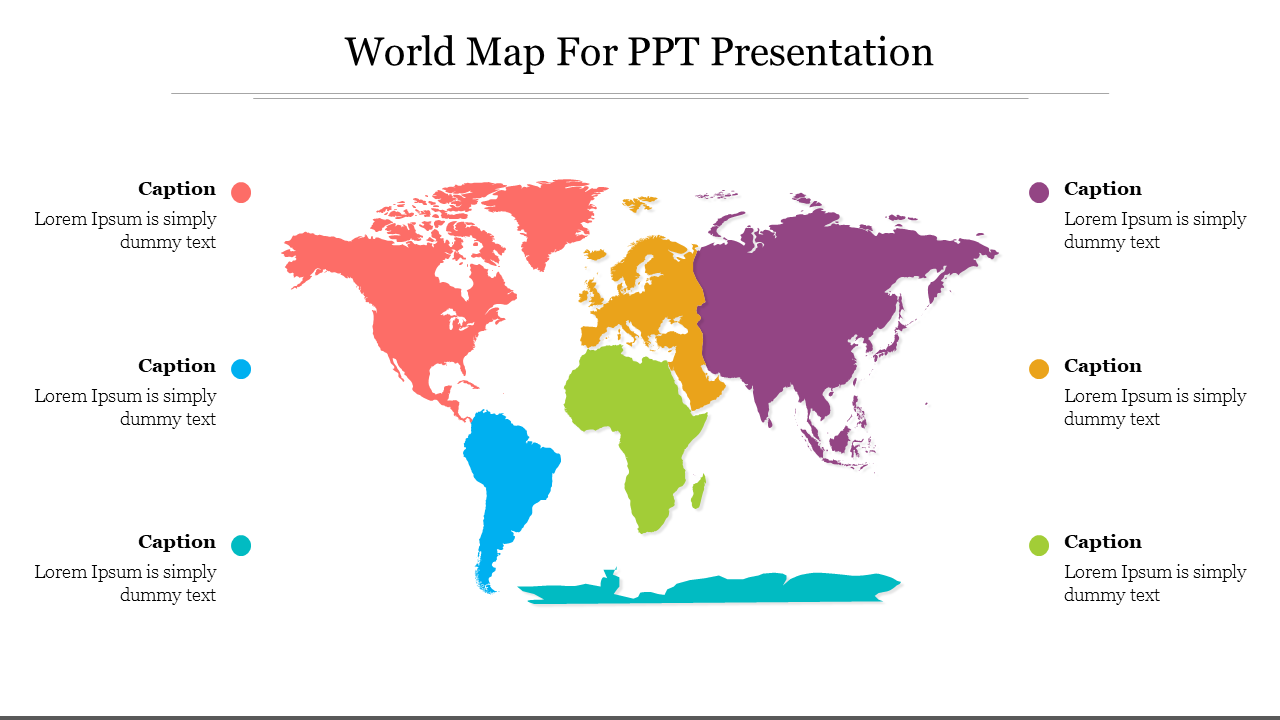 Free - World Map For PPT Presentation Slide Templates